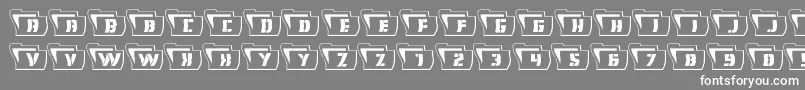 Eyesonlyoutwavy Font – White Fonts on Gray Background