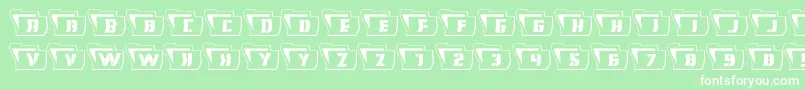 Eyesonlyoutwavy Font – White Fonts on Green Background