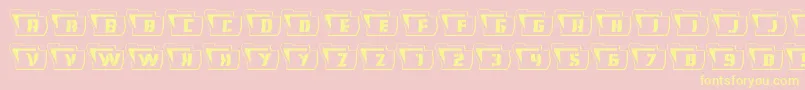 Eyesonlyoutwavy Font – Yellow Fonts on Pink Background