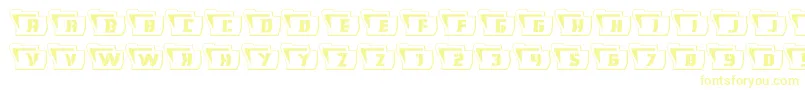 Шрифт Eyesonlyoutwavy – жёлтые шрифты