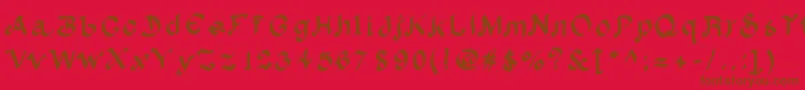 Albionフォントについての詳細 フォントAlbion – 赤い背景に茶色の文字