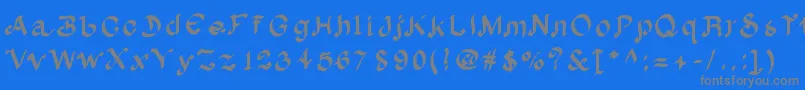 Czcionka Albion – szare czcionki na niebieskim tle
