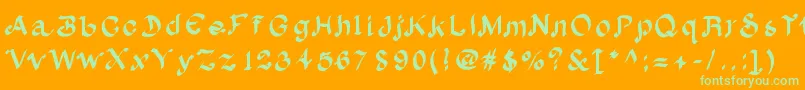 More about Albion Font Albion Font – Green Fonts on Orange Background