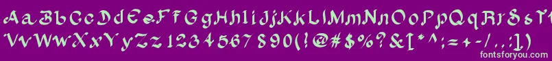 More about Albion Font Albion Font – Green Fonts on Purple Background