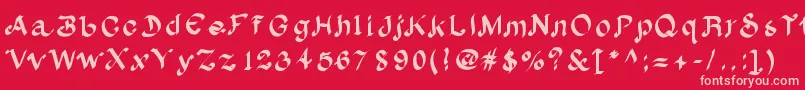 More about Albion Font Albion Font – Pink Fonts on Red Background