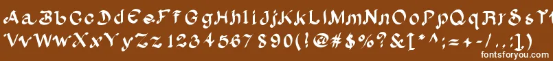 More about Albion Font Albion Font – White Fonts on Brown Background