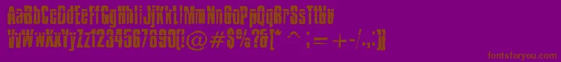 ImpossibleSelfdestruct Font – Brown Fonts on Purple Background