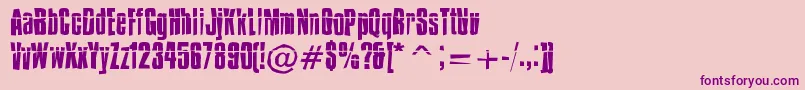 Weitere Informationen zur ImpossibleSelfdestruct-Schriftart ImpossibleSelfdestruct-Schriftart – Violette Schriften auf rosa Hintergrund