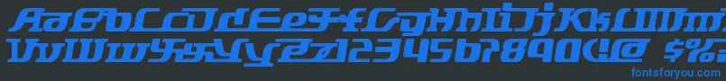 Starbat ffy Font – Blue Fonts on Black Background