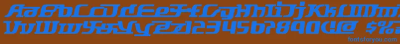 Starbat ffy Font – Blue Fonts on Brown Background