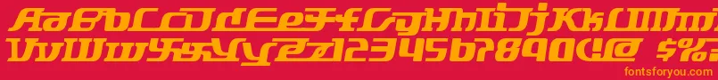 Starbat ffy Font – Orange Fonts on Red Background