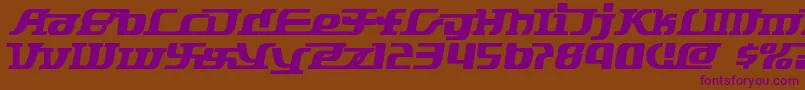 Starbat ffy Font – Purple Fonts on Brown Background