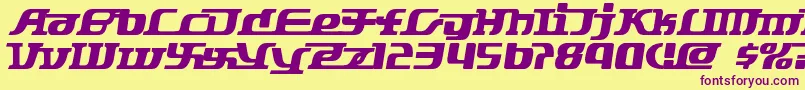 Starbat ffy Font – Purple Fonts on Yellow Background