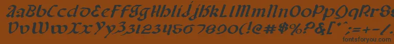 Шрифт Valeriusei – чёрные шрифты на коричневом фоне