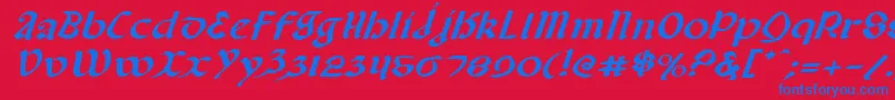 Valeriusei Font – Blue Fonts on Red Background