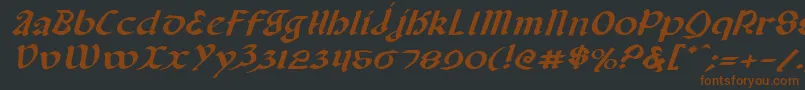 Valeriusei-fontti – ruskeat fontit mustalla taustalla