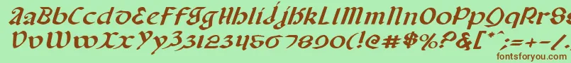 Valeriusei Font – Brown Fonts on Green Background