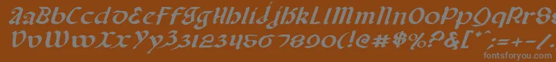 フォントValeriusei – 茶色の背景に灰色の文字