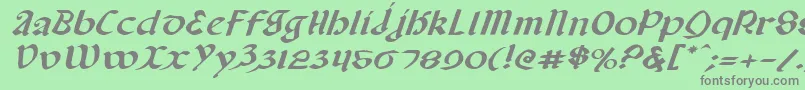 フォントValeriusei – 緑の背景に灰色の文字