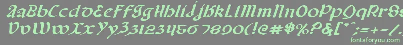 Valeriusei-fontti – vihreät fontit harmaalla taustalla