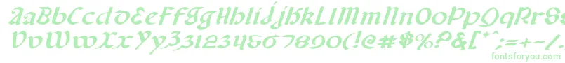Valeriusei-Schriftart – Grüne Schriften auf weißem Hintergrund