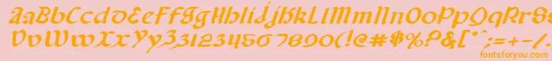 Шрифт Valeriusei – оранжевые шрифты на розовом фоне
