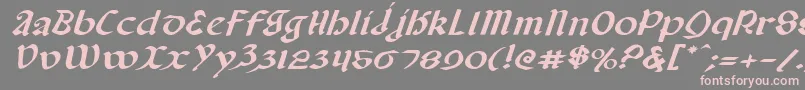 フォントValeriusei – 灰色の背景にピンクのフォント