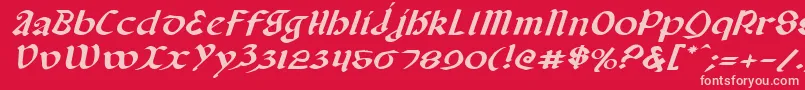 Valeriusei Font – Pink Fonts on Red Background