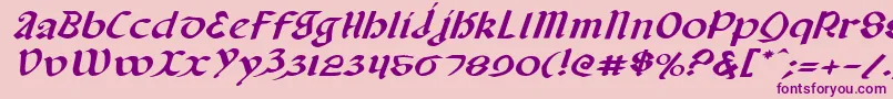 Valeriusei-fontti – violetit fontit vaaleanpunaisella taustalla