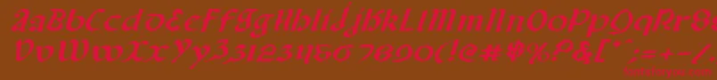 Шрифт Valeriusei – красные шрифты на коричневом фоне