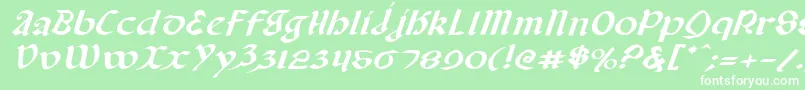 Valeriusei-fontti – valkoiset fontit vihreällä taustalla