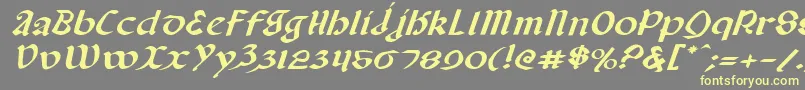 Шрифт Valeriusei – жёлтые шрифты на сером фоне