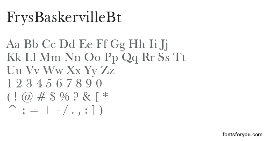 FrysBaskervilleBt Font – alphabet, numbers, special characters