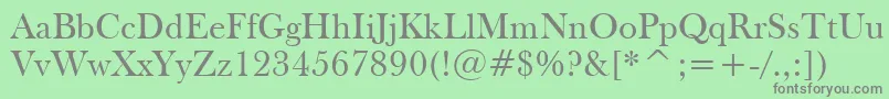 フォントFrysBaskervilleBt – 緑の背景に灰色の文字