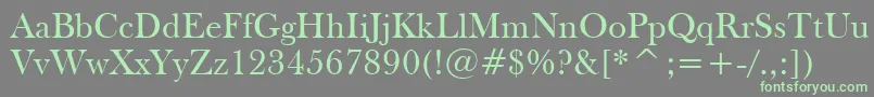 FrysBaskervilleBt Font – Green Fonts on Gray Background