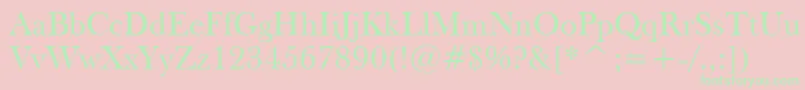 FrysBaskervilleBt Font – Green Fonts on Pink Background