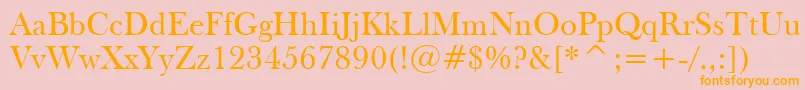 FrysBaskervilleBt Font – Orange Fonts on Pink Background