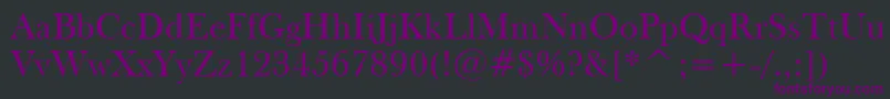 FrysBaskervilleBt Font – Purple Fonts on Black Background