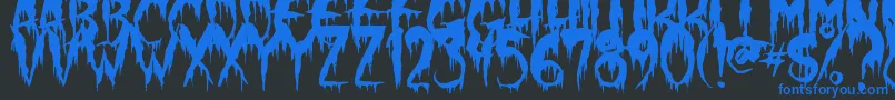 WerewolfMoon Font – Blue Fonts on Black Background