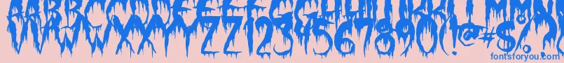 WerewolfMoon Font – Blue Fonts on Pink Background