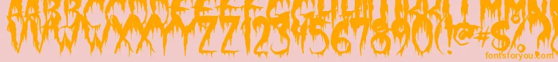 WerewolfMoon Font – Orange Fonts on Pink Background