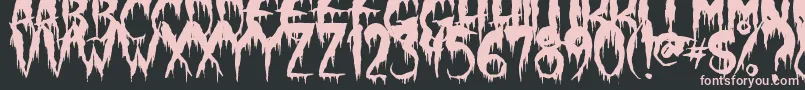 Fonte WerewolfMoon – fontes rosa em um fundo preto