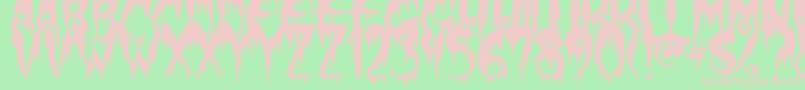 WerewolfMoon Font – Pink Fonts on Green Background