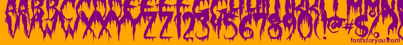 WerewolfMoon Font – Purple Fonts on Orange Background