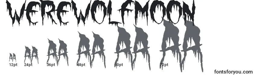 Размеры шрифта WerewolfMoon (113565)