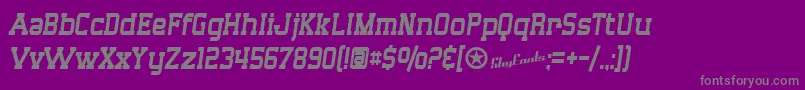 フォントSfBigWhiskeyCondensed – 紫の背景に灰色の文字