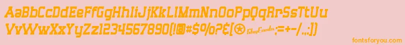 SfBigWhiskeyCondensed Font – Orange Fonts on Pink Background