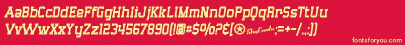 SfBigWhiskeyCondensed Font – Yellow Fonts on Red Background