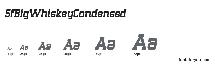 SfBigWhiskeyCondensed Font Sizes