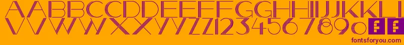 Шрифт SheStoleTheNight – фиолетовые шрифты на оранжевом фоне